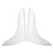 Prime-Line 10-3/4 in., White Plastic, Curved Splash Guard Accessory 1 Set M 6086 - alternate 1